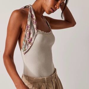 Free People Eyes for U Halter Bodysuit XS